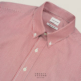 WRINKLE FREE “OFF DUTY” SHIRT - STRIPE RED (Regular Fit)
