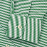 WRINKLE FREE “OFF DUTY” SHIRT - STRIPE GREEN (Regular Fit)