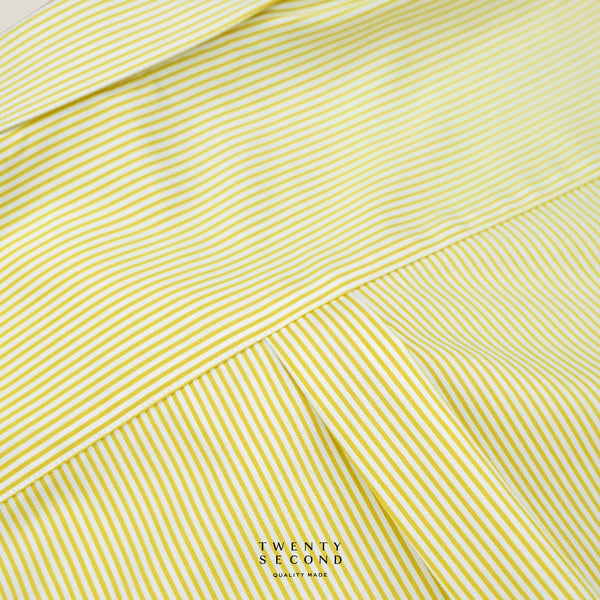 WRINKLE FREE “OFF DUTY” SHIRT - STRIPE YELLOW (Regular Fit)