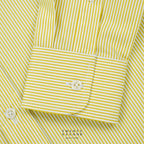 WRINKLE FREE “OFF DUTY” SHIRT - STRIPE YELLOW (Regular Fit)