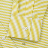 WRINKLE FREE “OFF DUTY” SHIRT - STRIPE YELLOW (Regular Fit)