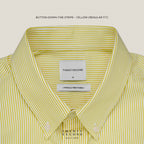WRINKLE FREE “OFF DUTY” SHIRT - STRIPE YELLOW (Regular Fit)