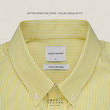 WRINKLE FREE “OFF DUTY” SHIRT - STRIPE YELLOW (Regular Fit)