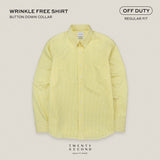 WRINKLE FREE “OFF DUTY” SHIRT - STRIPE YELLOW (Regular Fit)