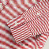 WRINKLE FREE “OFF DUTY” SHIRT - STRIPE RED (Regular Fit)