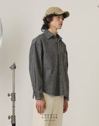 DENIM WASHED SHIRT - BLACK