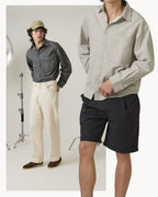 DENIM WASHED SHIRT - GREY