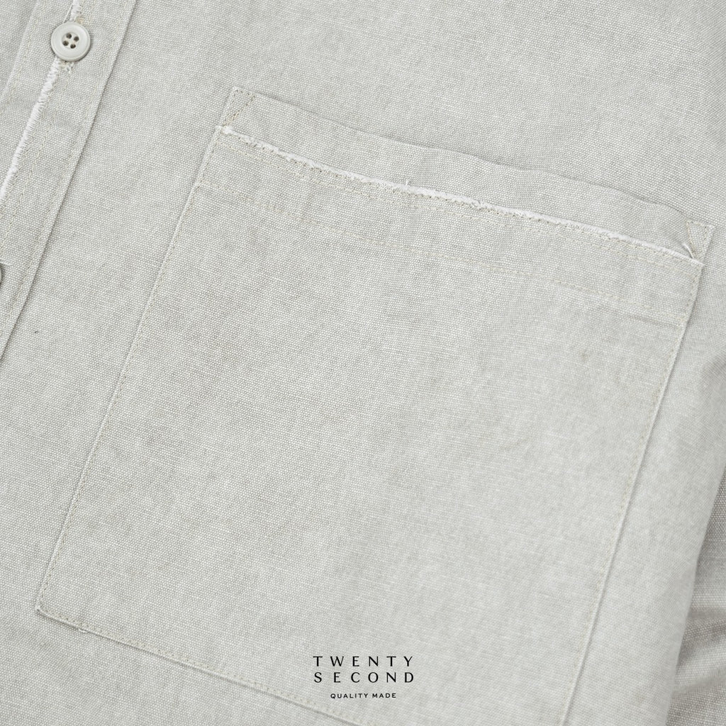 DENIM WASHED SHIRT - GREY