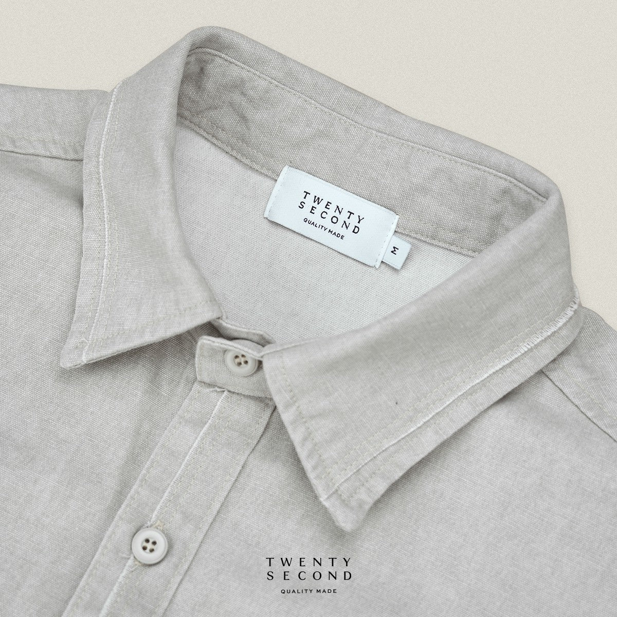 DENIM WASHED SHIRT - GREY
