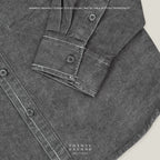 DENIM WASHED SHIRT - BLACK