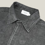 DENIM WASHED SHIRT - BLACK