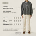 DENIM WASHED SHIRT - BLACK