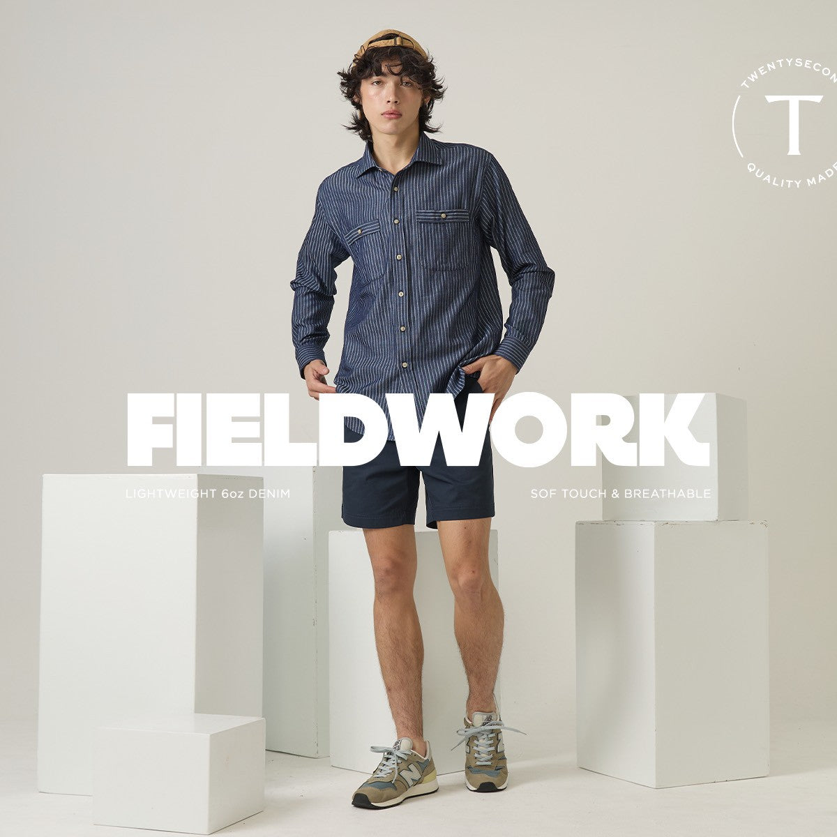FIELDWORK DENIM SHIRT - STRIPE
