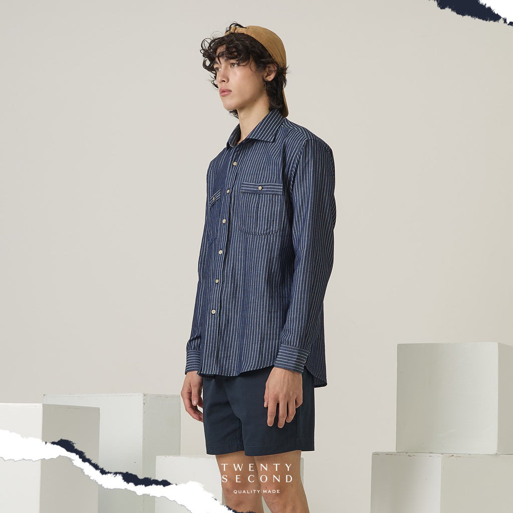 FIELDWORK DENIM SHIRT - STRIPE