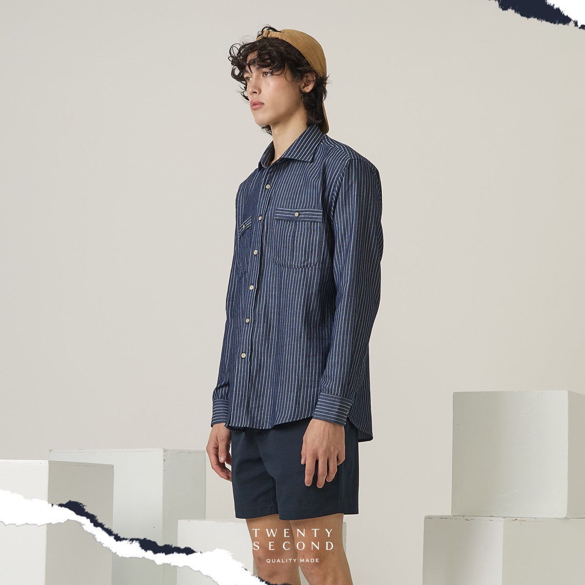 FIELDWORK DENIM SHIRT - STRIPE