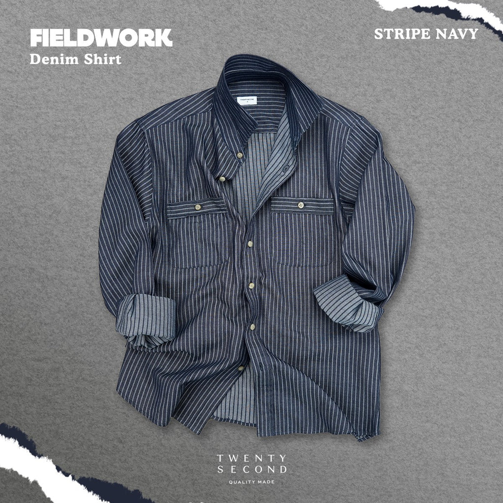 FIELDWORK DENIM SHIRT - STRIPE