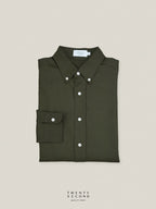 LINEN LONG SLEEVES SHIRTS - OLIVE