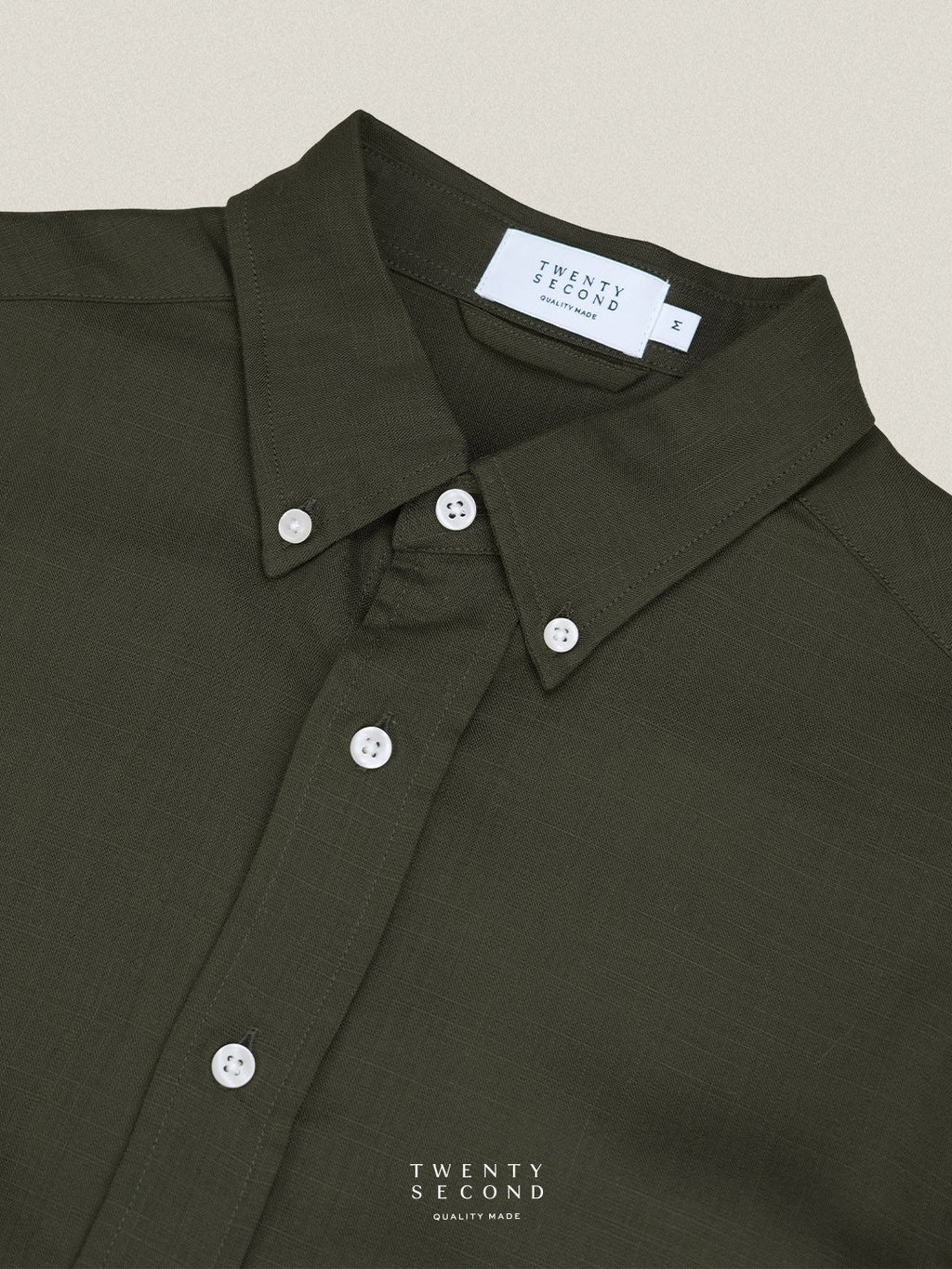 LINEN LONG SLEEVES SHIRTS - OLIVE