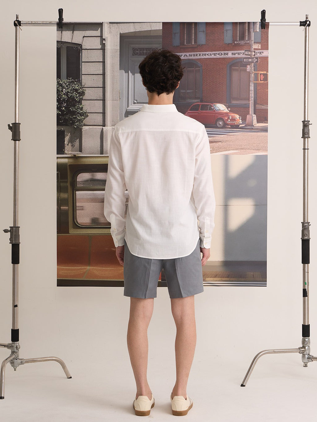 LINEN LONG SLEEVES SHIRTS - WHITE