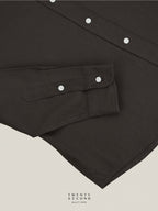 LINEN LONG SLEEVES SHIRTS - BROWN