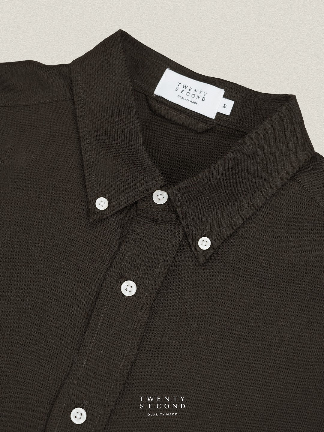 LINEN LONG SLEEVES SHIRTS - BROWN