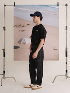 GRID DENIM PANTS - NAVY