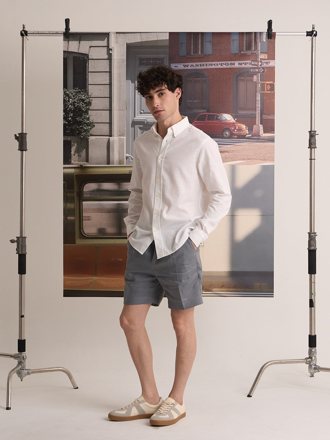 LINEN LONG SLEEVES SHIRTS - WHITE