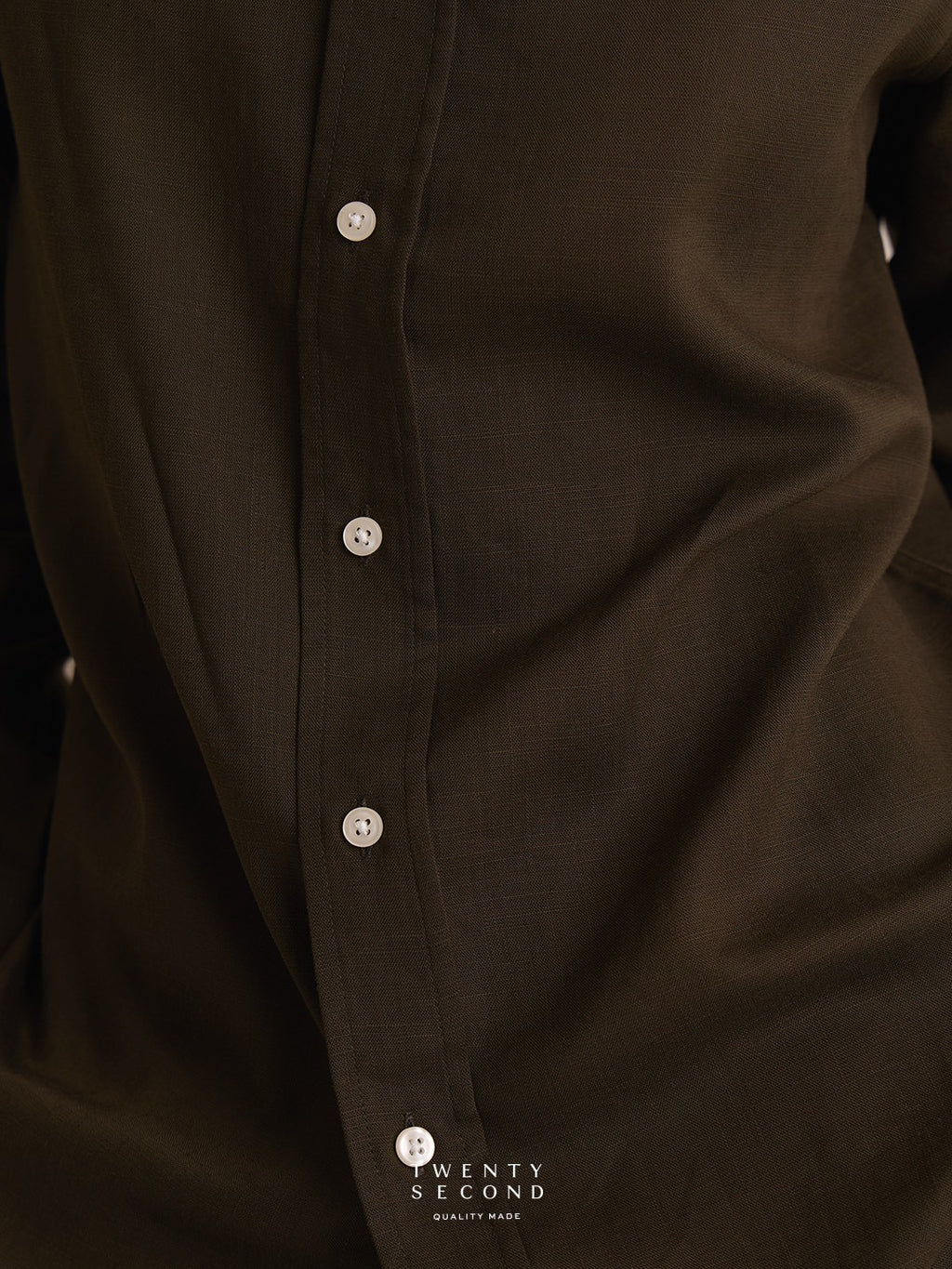 LINEN LONG SLEEVES SHIRTS - OLIVE