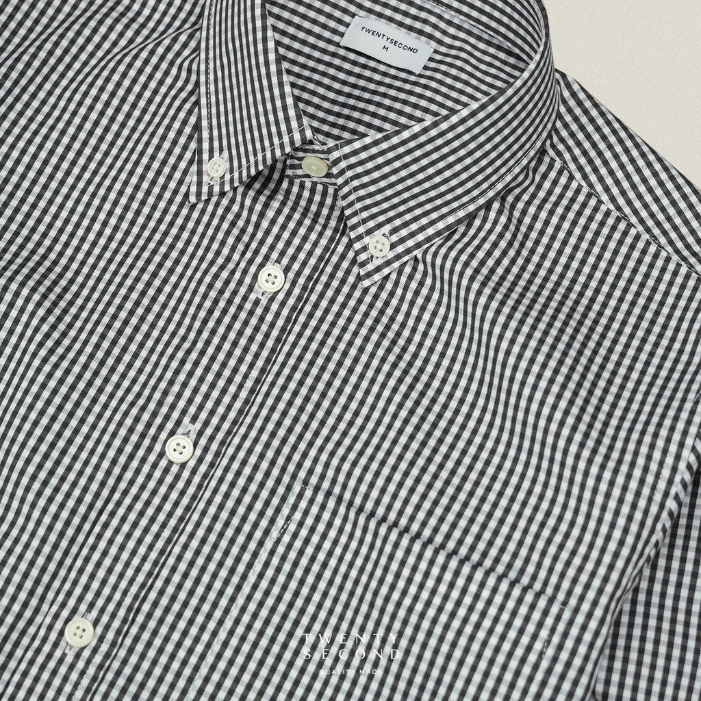 OLD TOWN GINGHAM SHIRTS - BLACK