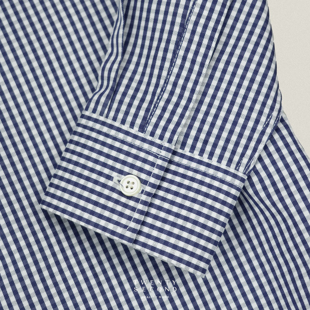 OLD TOWN GINGHAM SHIRTS - NAVY
