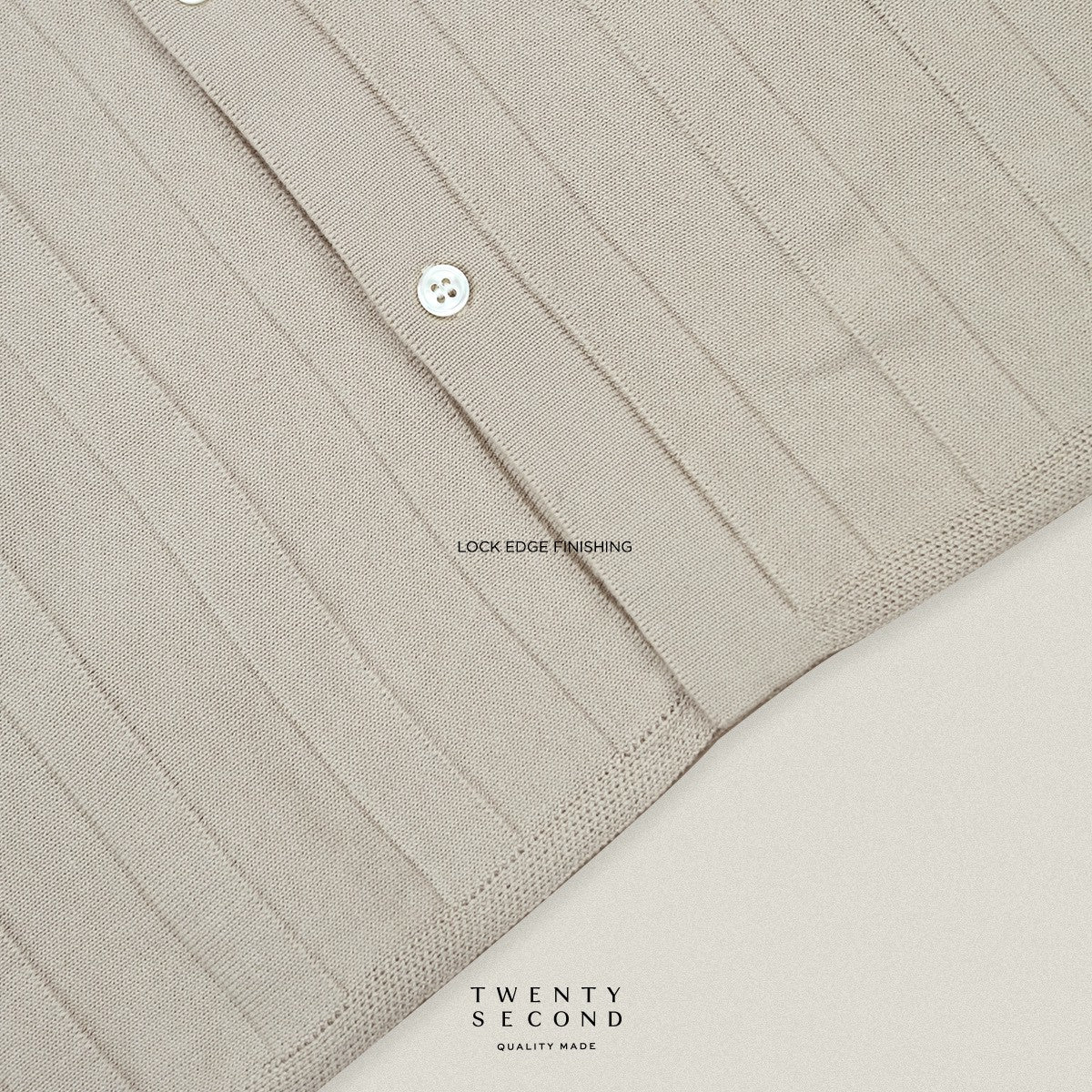 TATE SHORT SLEEVES KNIT SHIRT - OAT