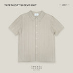 TATE SHORT SLEEVES KNIT SHIRT - OAT