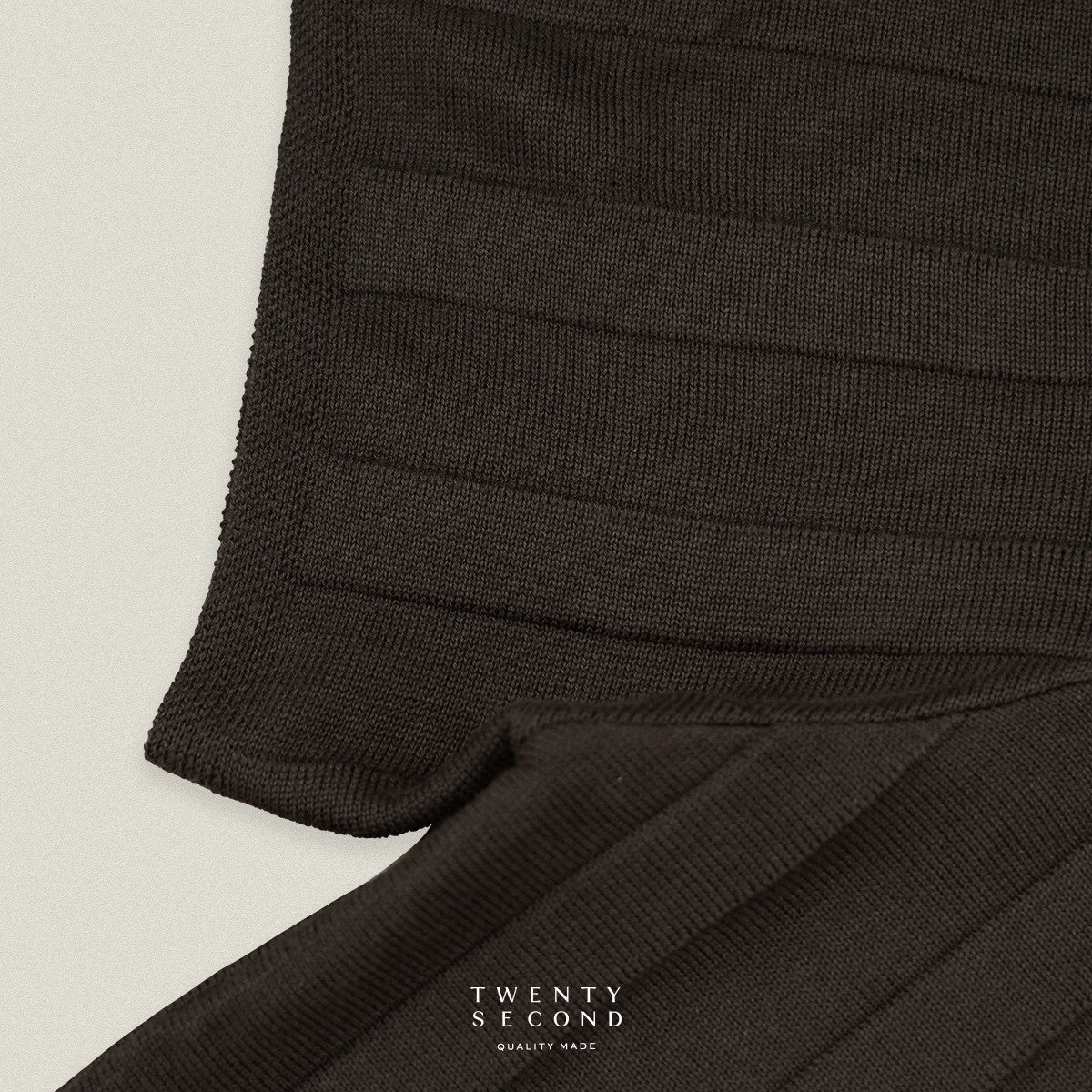 TATE SHORT SLEEVES KNIT SHIRT - BROWN