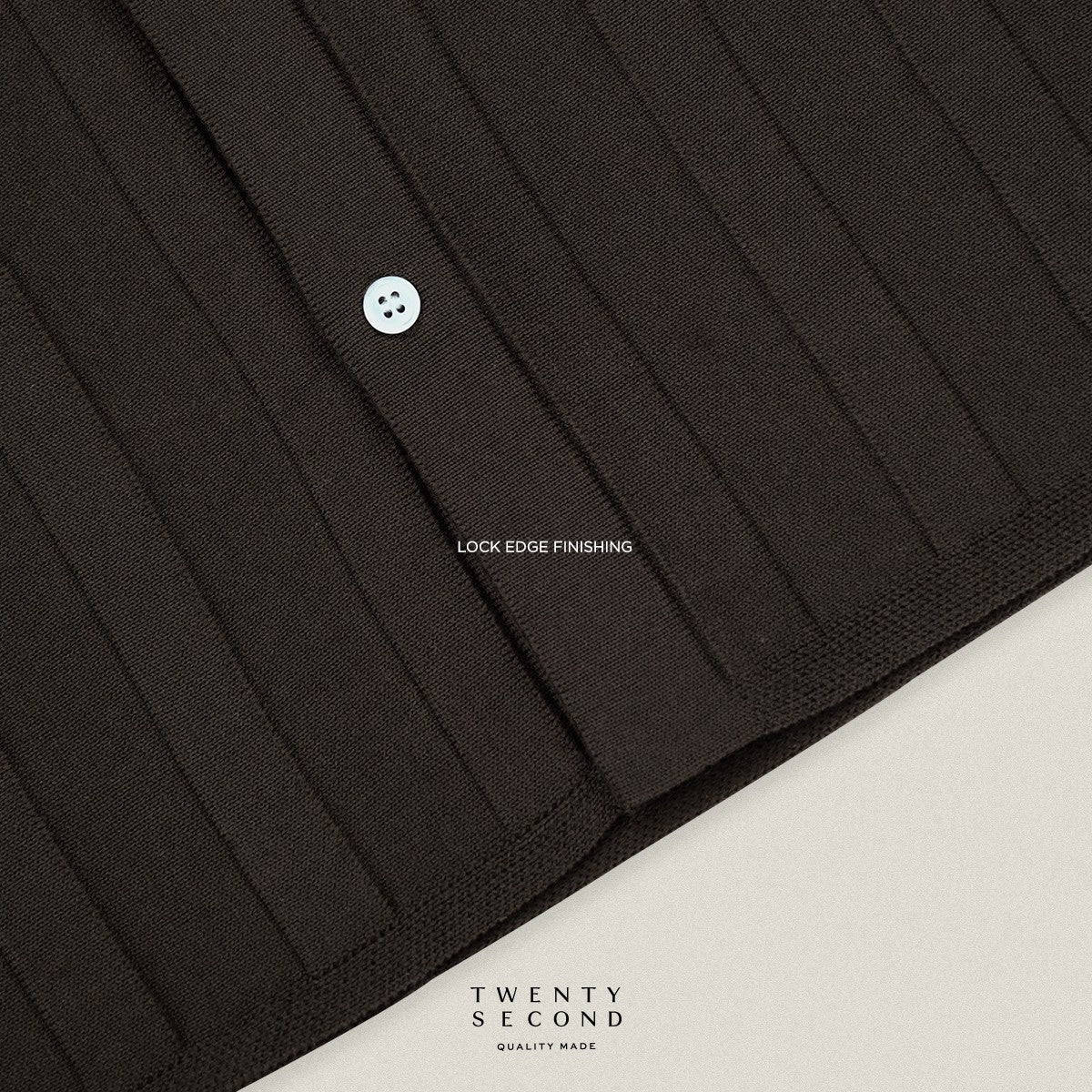 TATE SHORT SLEEVES KNIT SHIRT - BROWN