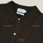 TATE SHORT SLEEVES KNIT SHIRT - BROWN