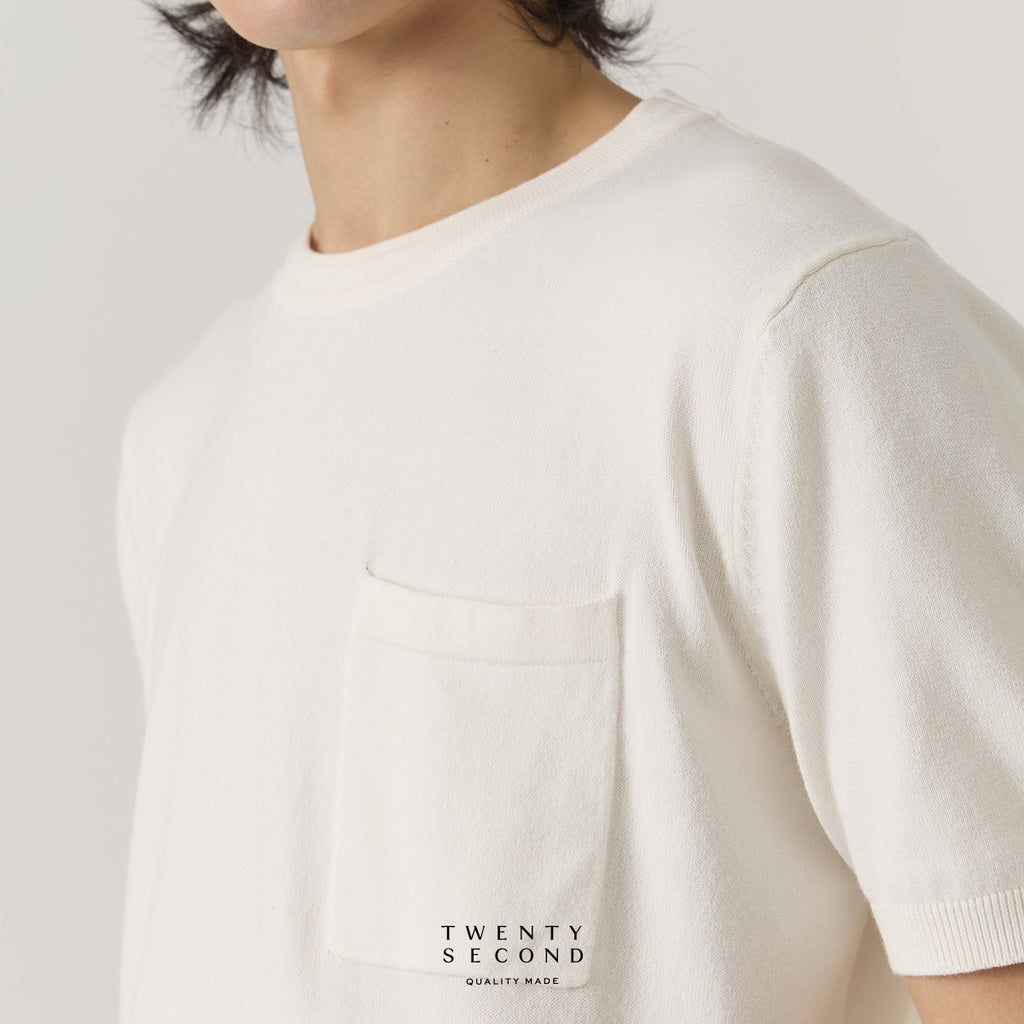 SHELBY KNIT TEE - WHITE