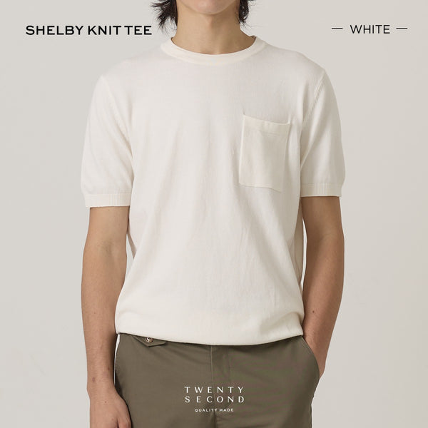 SHELBY KNIT TEE - WHITE