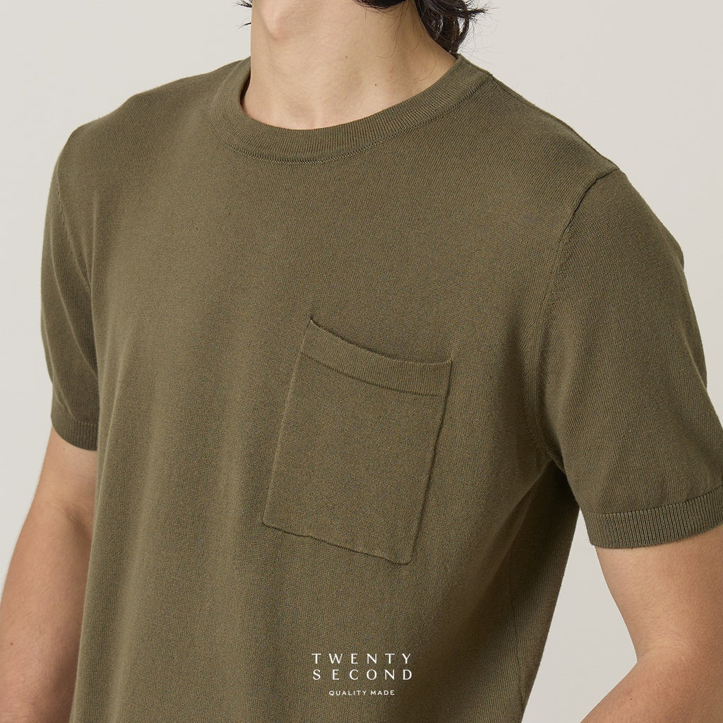 SHELBY KNIT TEE - OLIVE