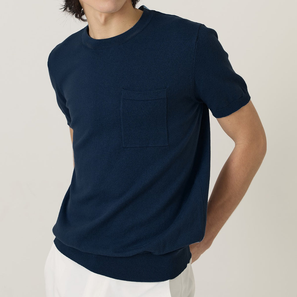 SHELBY KNIT TEE - NAVY
