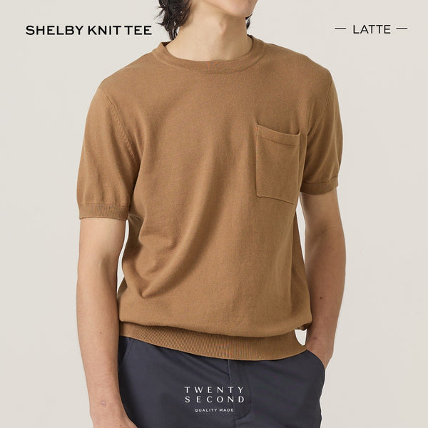 SHELBY KNIT TEE - LATTE