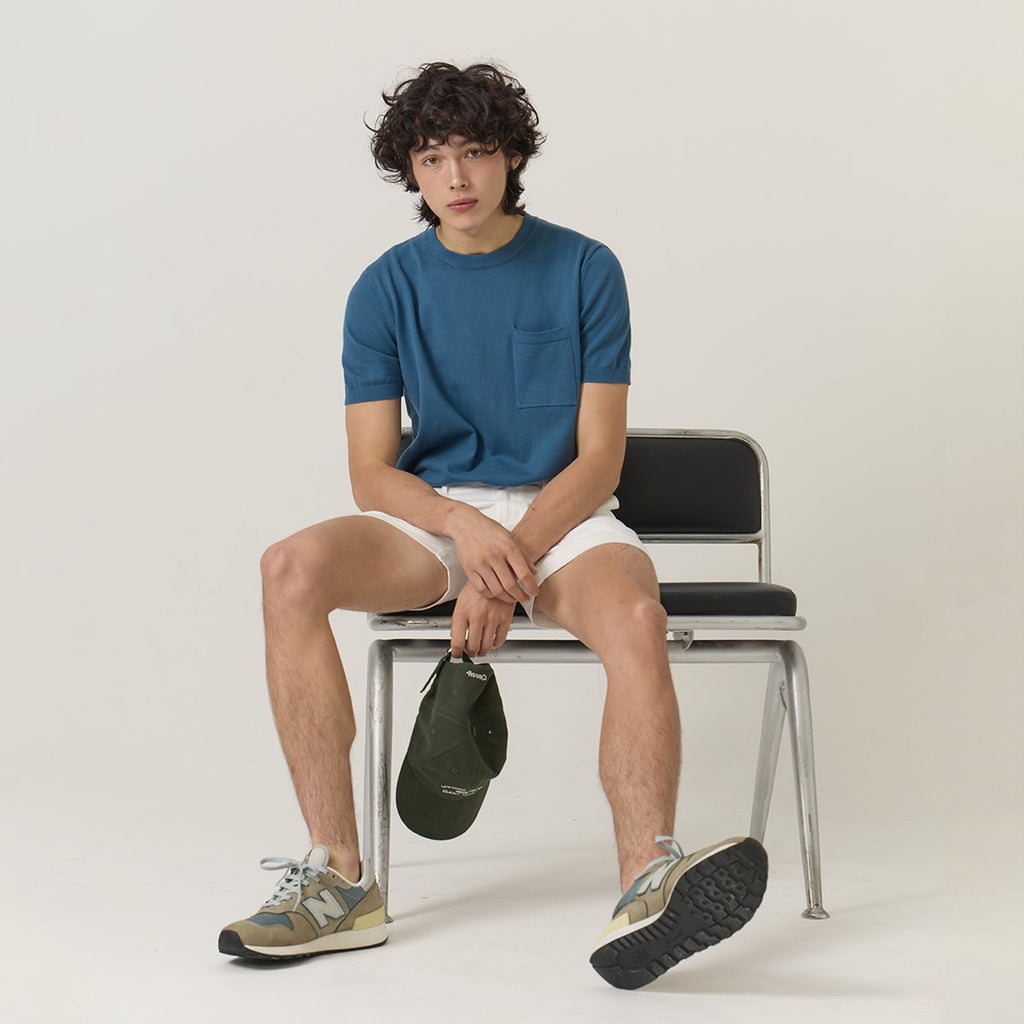 SHELBY KNIT TEE - BLUE