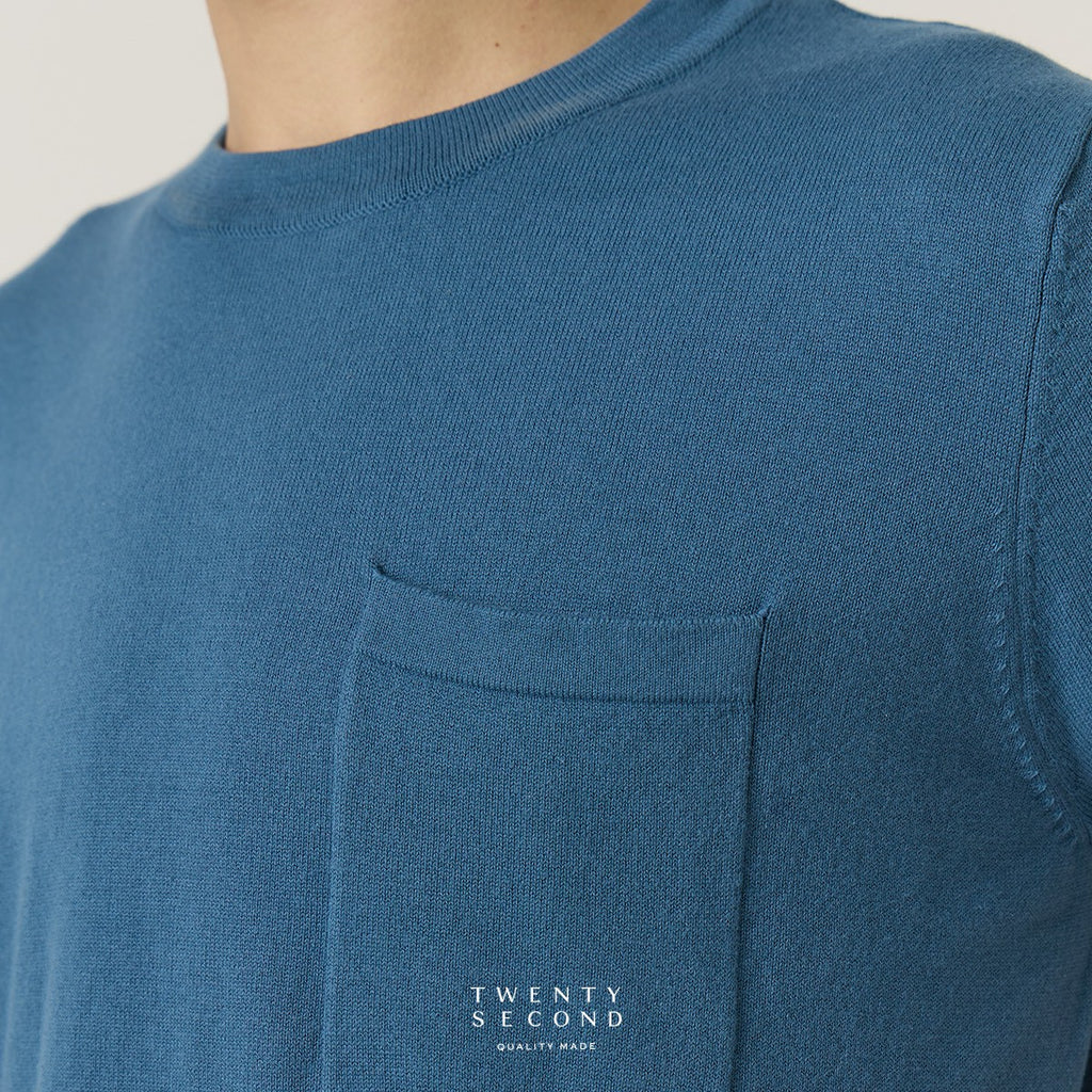 SHELBY KNIT TEE - BLUE