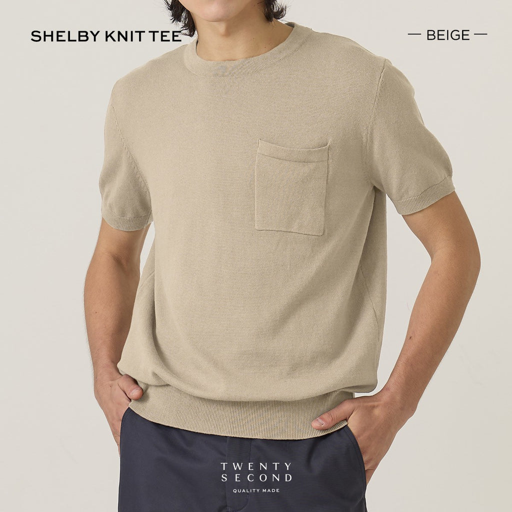 SHELBY KNIT TEE - KHAKI
