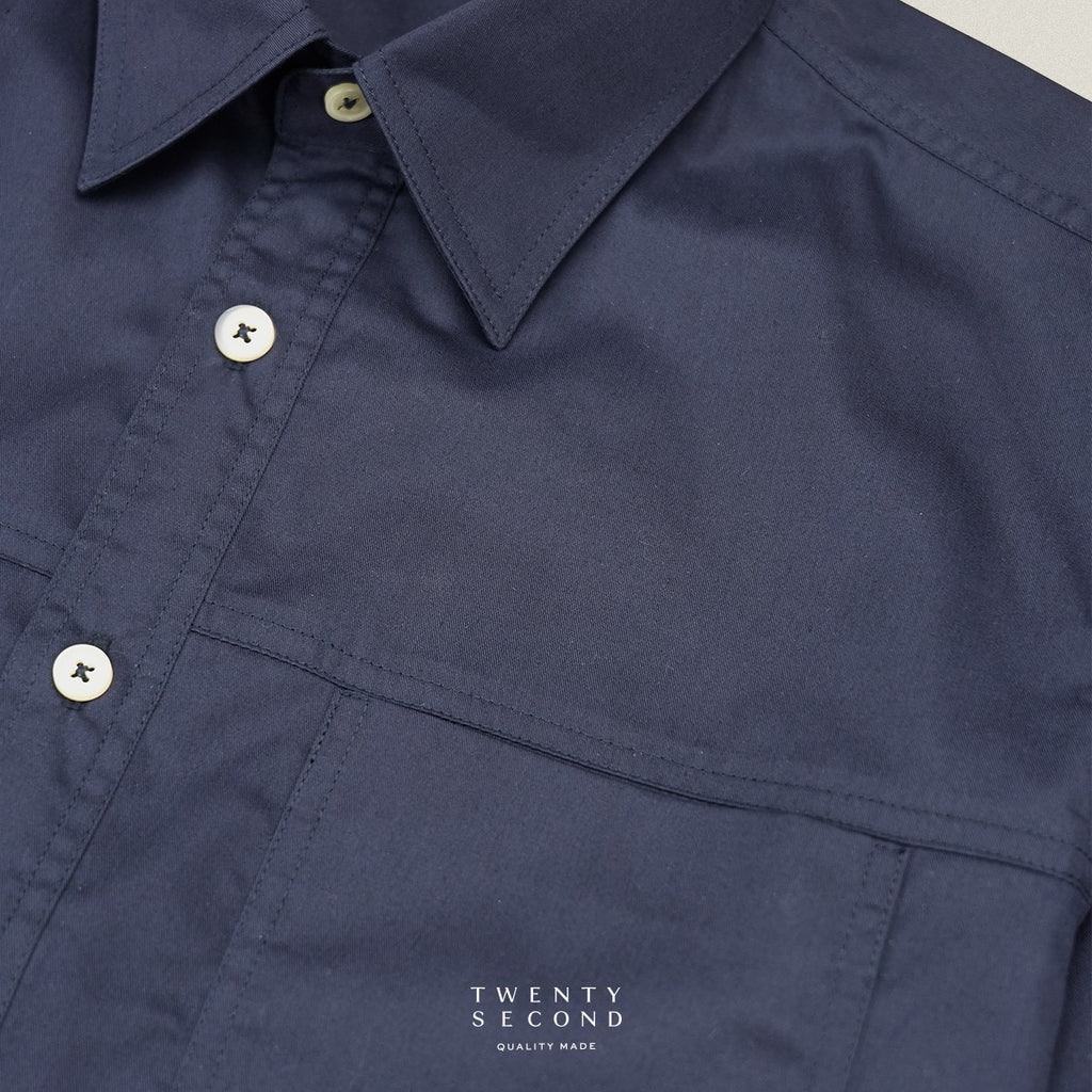 TWILL WORK SHIRTS - NAVY