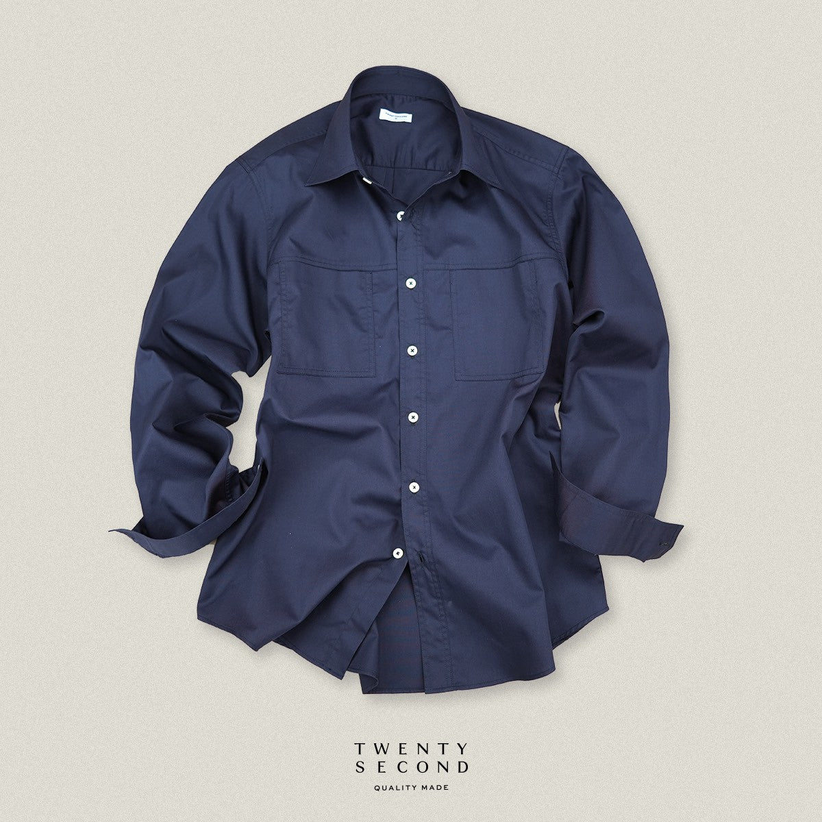 TWILL WORK SHIRTS - NAVY