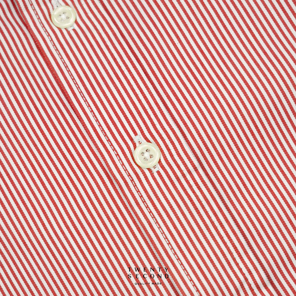 WRINKLE FREE “OFF DUTY” SHIRT - STRIPE RED (Regular Fit)