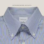 WRINKLE FREE BTD SHIRT - DARK BLUE STRIPE (Slim Fit)