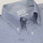 WRINKLE FREE BTD SHIRT - DARK BLUE STRIPE (Slim Fit)