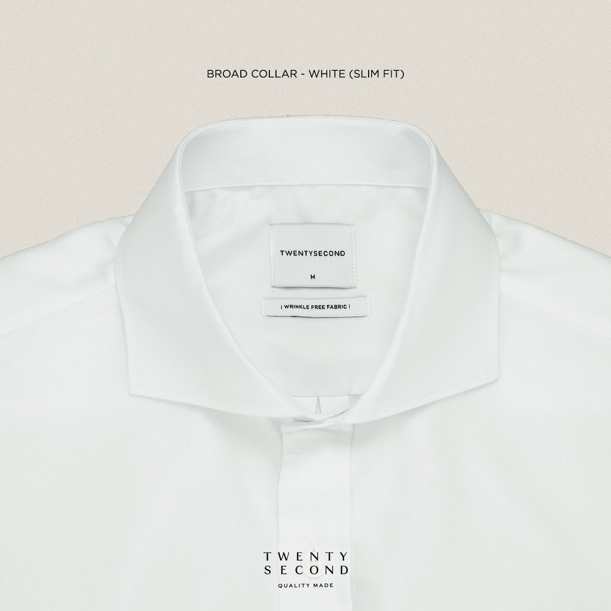 WRINKLE FREE SHIRT - WHITE (Slim Fit)