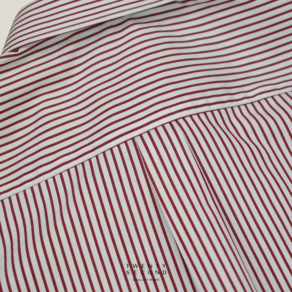 WRINKLE FREE SHIRT - STRIPE RED (Slim Fit)
